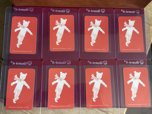 TC3/1) VINTAGE 1973 FULL SET OF 44 RUPERT THE BEAR CARDS CASTELL BROS RULES BOX - Picture 10 of 12