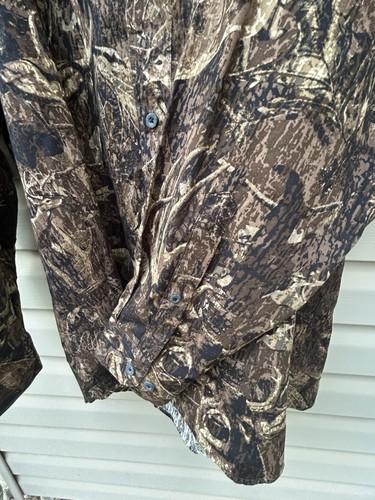 Redhead Deerprint Camo Long Sleeve Button Up Shirt Lightweight Mens 2XL - Picture 7 of 12