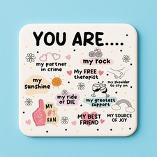 Birthday Gift For Best Friend Bestie Coaster Christmas Friendship Gift Thank You