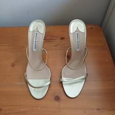Manolo Blahnik Vintage Gold High Heels Size 39