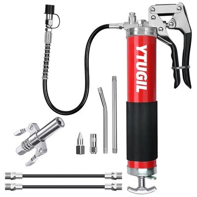 Fettpresse für Schmiernippel, Einhandfettpresse, 8000 PSI Hochleistungs Fettp...