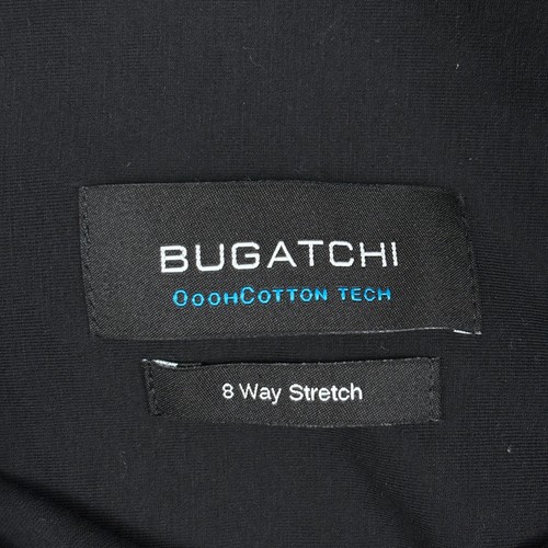 Bugatchi 8 Way Stretch Shirt Mens S Solid Black OoohCotton Long Sleeve Button - Picture 3 of 9