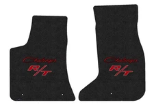 Lloyd Luxe Front Mats for '17-22 Challenger w/Red on Black Challenger w/Red on B