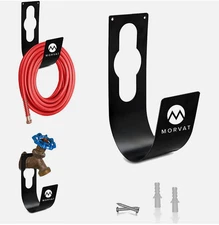 2 Pack Morvat 100FT Premium Heavy Duty Rust-Resistant Metal Hose Hanger