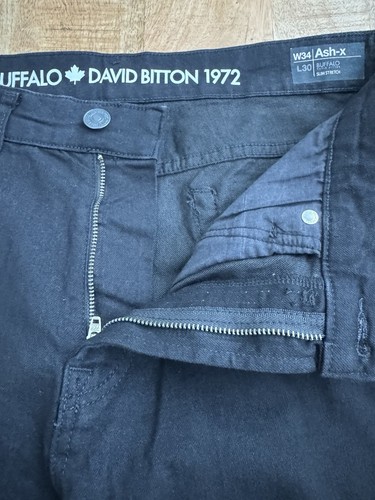 Buffalo David Bitton Men's Black Ash-X Slim Stretch Jeans Size 34x30 - Picture 6 of 10