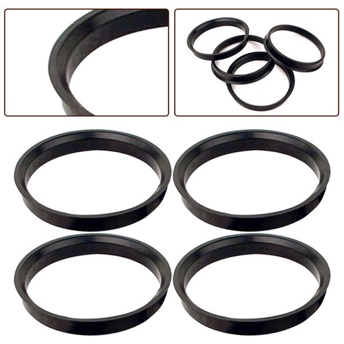 Bore Fitment Spacer Ring Set of Four Compatible with For BMW Wheels Black - Picture 6 of 12