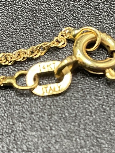 18 Inch 14k Gold Necklace Made In Italy In Great Condition - Bild 2 von 4