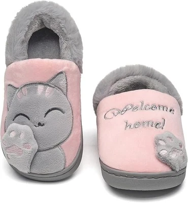 VUNAVUEYA Hausschuhe für Kinder Winter Plüsch Pantoffeln Slipper Hausschuh Pantoletten