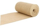  6" Natural Burlap Ribbon - Wired Edges - 10 Yards - 100% Jute Burlap Fabric - 