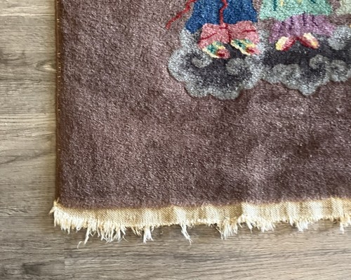 1920s-1930s Handknotted Chinese Art Deco Wool Rug TEN IMMORTALS DISCIPLES. SEE** - Picture 6 of 12