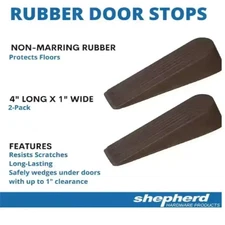 Brown Rubber Door Stops (2 per Pack)