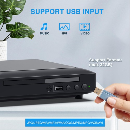 Mini DVD Player DVD Player Für TV, HD 1080P DVD Player HDMI USB Fernbedienung - Bild 4 von 18
