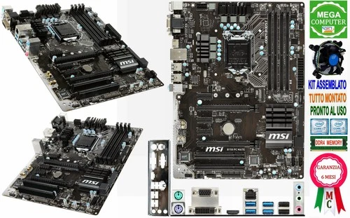 SCHEDA MADRE SOCKET 1151 MSI B150 PC MATE + CPU CORE i7 6700 , i5 6500+16 GB RAM