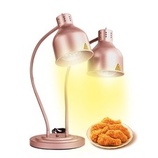 Duals Food Heat Lamp 2 Bulb Restaurant French Fries Fried Chicken Warmer 110V