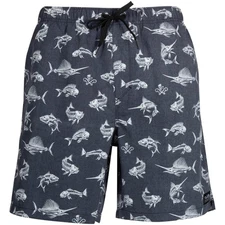 NEW Salt Life Live Salty SLX-QD Fish N Bones Elastic Waist Size L Black Saltlife