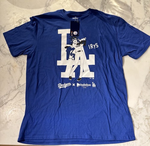 NWT Official LA Dodgers x Hololive Night T-Shirts INA’NIS 7/5/25 Size XL