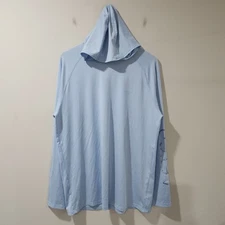 AFTCO Shirt Mens Performance Stretch Fishing Outdoor Long Sleeve Hoodie Large