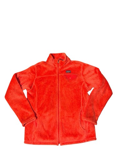 Patagonia girls' Re-Tool Fleece Jacket, Maraschino - Coral Large Size 12 Youth - Picture 2 of 8