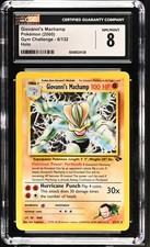 Pokemon Gym Challenge GIOVANNI'S MACHAMP Holo CGC 8 (BIN4138) Graded Power