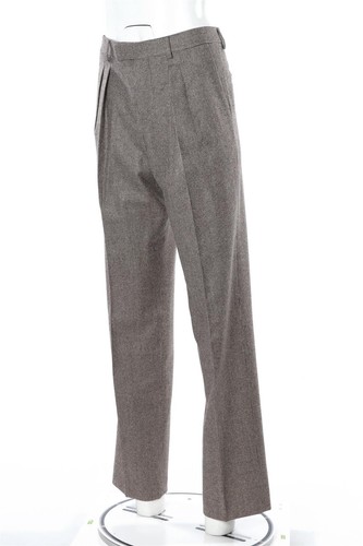 CELINE BROWN WOOL STRAIGHT LEG PANTS FR 36 UK 8 - Picture 3 of 4