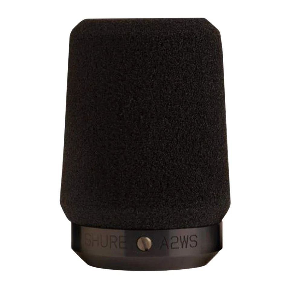 SHURE A2WS-BK Spugna Acustica Antivento Nera per SM57 e Microfoni Serie 545 S...
