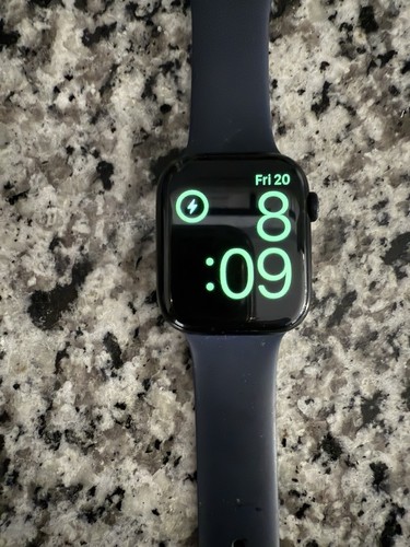 Apple Watch Nike Series 7 Midnight Alum 45mm Case with Platinum Band & Extras - Zdjęcie 11 z 12