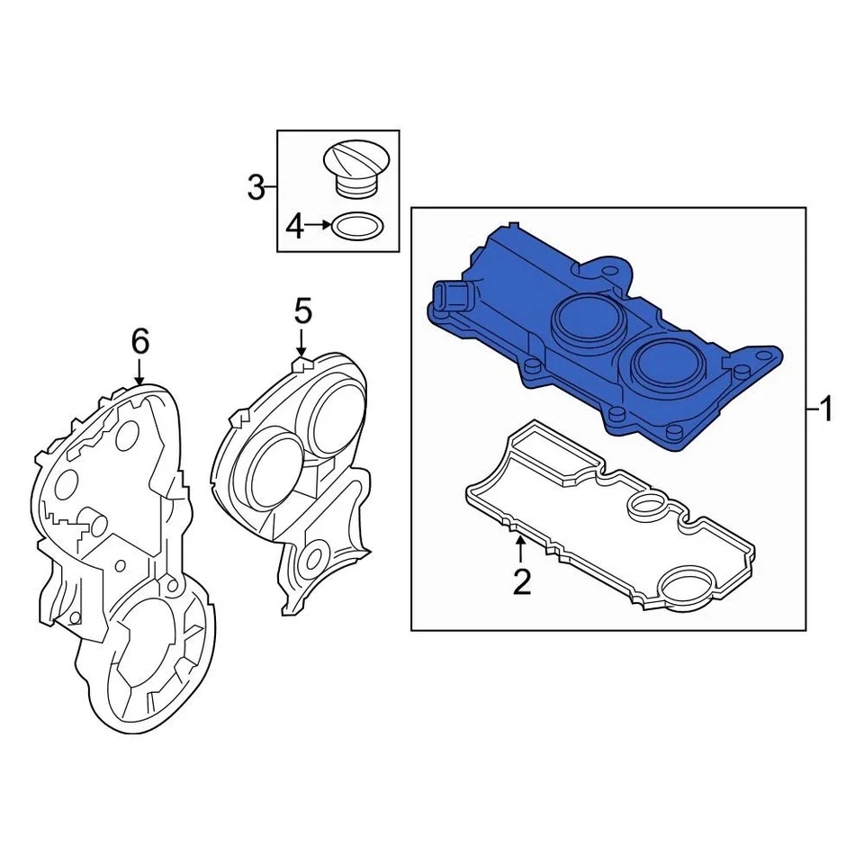 For Volvo S60 2015-2024 Volvo 32140004 Engine Valve Cover Foto 4 de 4