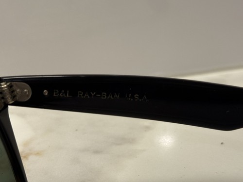 Vintage B&L Ray Ban Bausch & Lomb G15 Gray W0522 Jadestone/Ebony Wayfarer w/Case - Bild 11 von 18