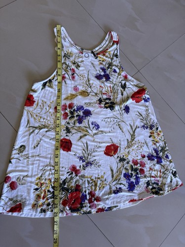 Anthropologie Akemi + Kin Sleeveless Floral Top Crochet Back Swing Tank Top M - Bild 7 von 17