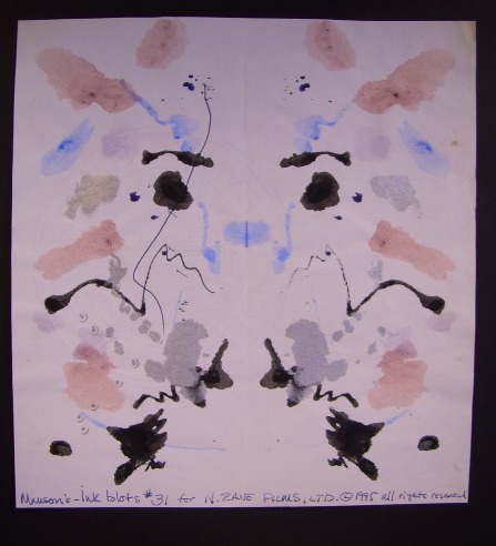 Manson's Ink Blots # 31 N Zane Films ORIGINAL blot painting C PETERSON abstract