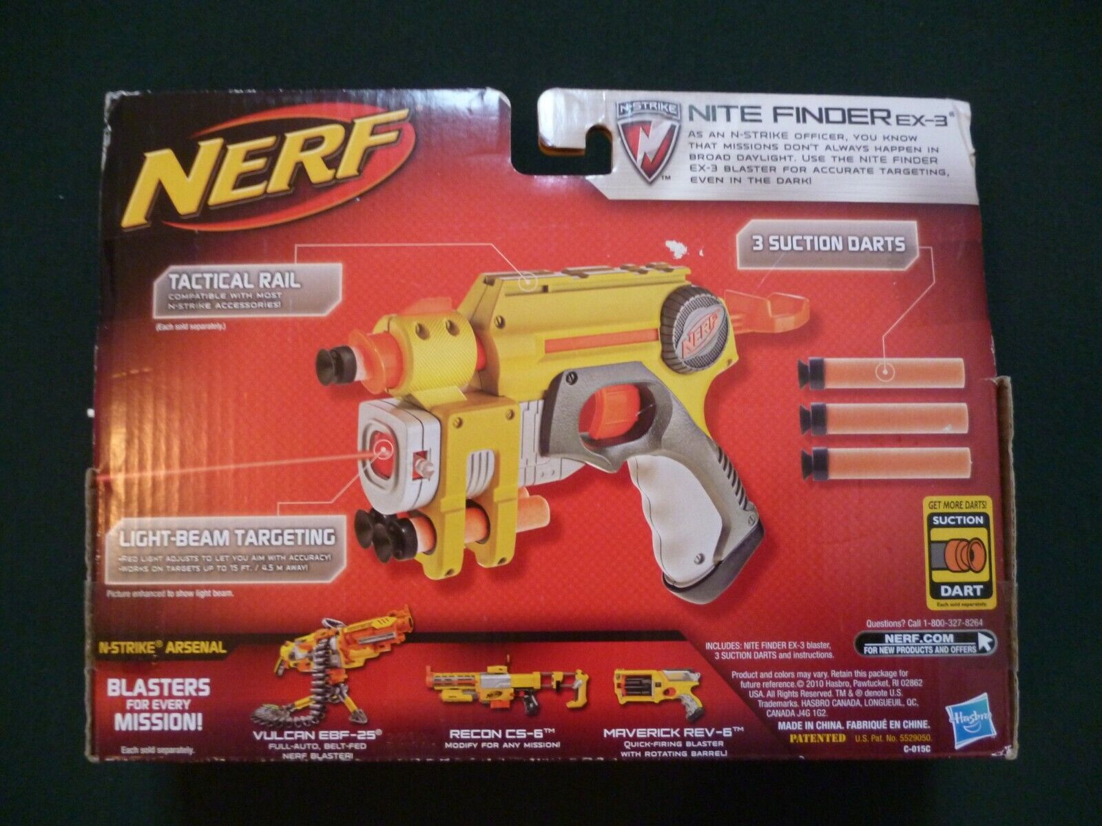 Nerf N Strike Nite Finder EX3 - with Tactical Rail Compatible with