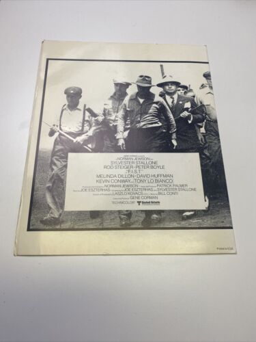 Vintage 1977 F.I.S.T. FIST Cast & Credits Ordner/Karte Sylvester Stallone - Bild 2 von 5