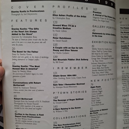 Vintage PROVINCETOWN ARTS magazine 1992 Allen Ginsberg Stanley Kunitz Magazine - Picture 3 of 11