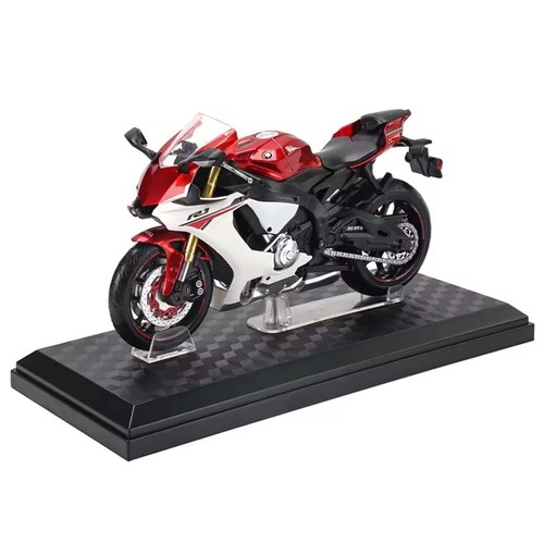 1:12 Yamaha YZF-R1 Diecast Model Bike With Carbon Fibre Stand - Picture 5 of 6