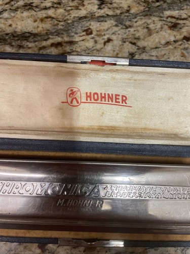 M Hohner Professional 64Chromonica 4 Chromatic Octaves Harmonica In Case - Picture 3 of 24