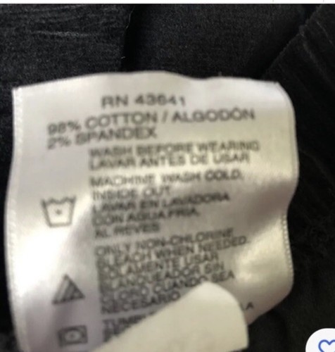 Just my size Women’s Plus Black Corduroy Pull On 2 Pocket pants 2X (18W-20W) NW - Picture 4 of 6