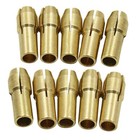 Professional 10Pcs Electric Grinder Drill Bit Collet Set with Copper Collet