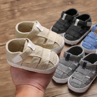 Fashion Baby Boy Crib Shoes Infant Toddler Summer Sandals Size 3 6