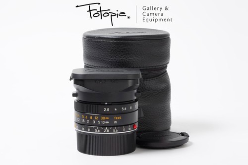 Leica Elmarit-M 28mm F2.8 ASPH - Black / 11606 with lens case & hood (94-96%new)
