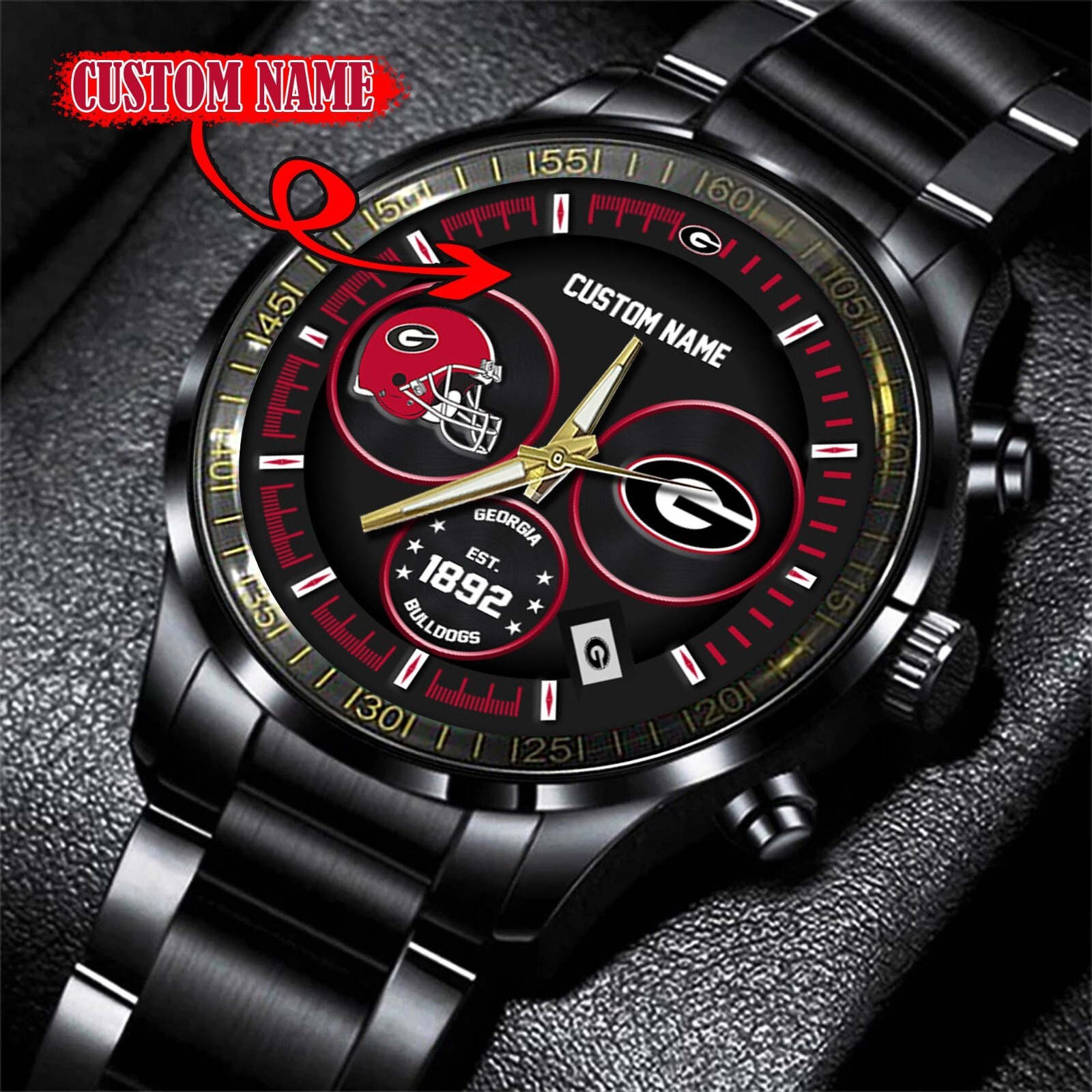 Georgia Bull dogs Stainless Steel Watch