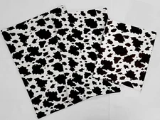 Black & White Cowhide Countertop Protecting Slider Mats