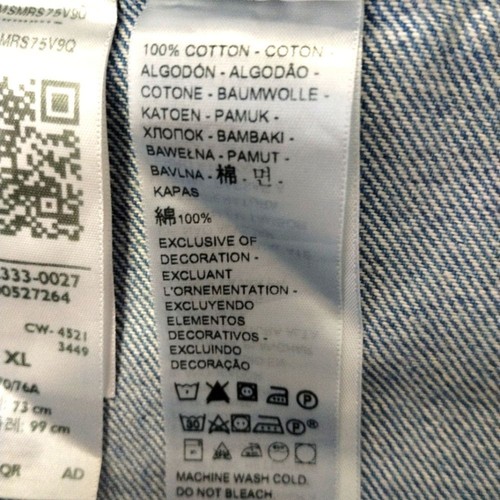 Monos cortos vintage Levi's bolsillos para mujer talla XL azul - Imagen 8 de 8