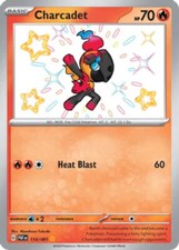 1x Charcadet - 114/091 - Shiny Rare NM-Mint Pokemon SV04.5 - Paldean Fates