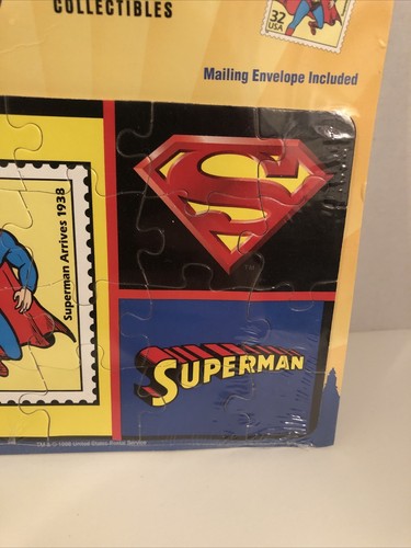 Cartolina puzzle da collezione USPS Superman Stamp 1998 - sigillata in fabbrica - Foto 6 di 8
