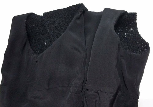 HELLESSY schwarz weiß Punkte Print Boucle ärmellos Fit and Flare Skater Kleid 8 GC - Bild 11 von 12