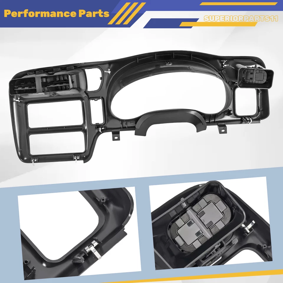 Fit For 98-05 CHEVY S10 Jimmy Sonoma Cluster Blazer Radio Dash Bezel Trim Cover - Image 3 of 4