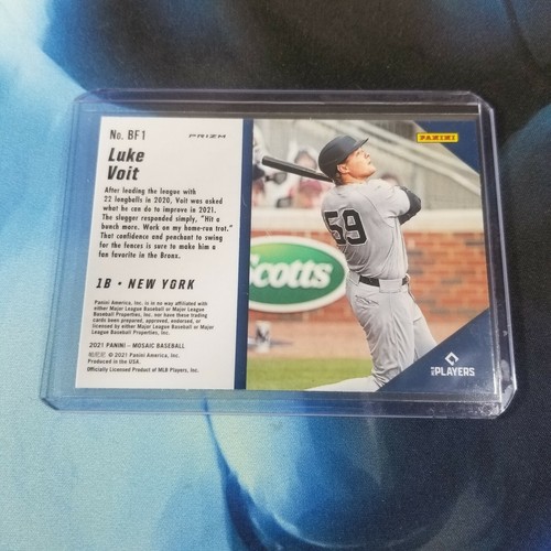 2021 Mosaic Luke Voit Big Fly Green Silver Mosaic Prizm Insert BF1 NM/M - Picture 2 of 2