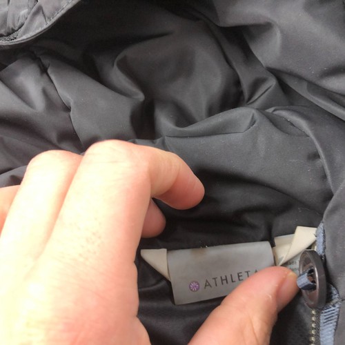 Athleta Jacket Womens Small Black Cinch Waist Hooded Parka Coat * - Picture 9 of 14