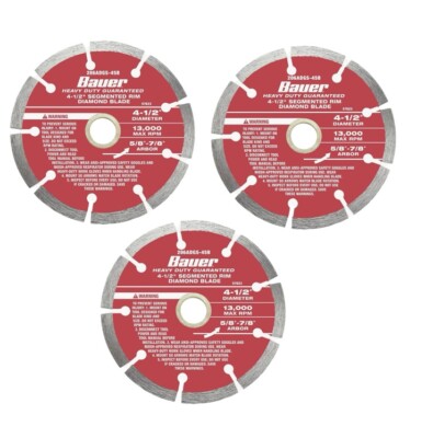 4-1/2 Inch Segmented Diamond Steel Disc Blade Heavy Duty Universal Masonry