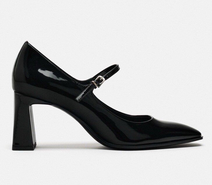 その他 mary5061 FAUX-PATENT MARY JANE SHOES - Black | ZARA Thailand